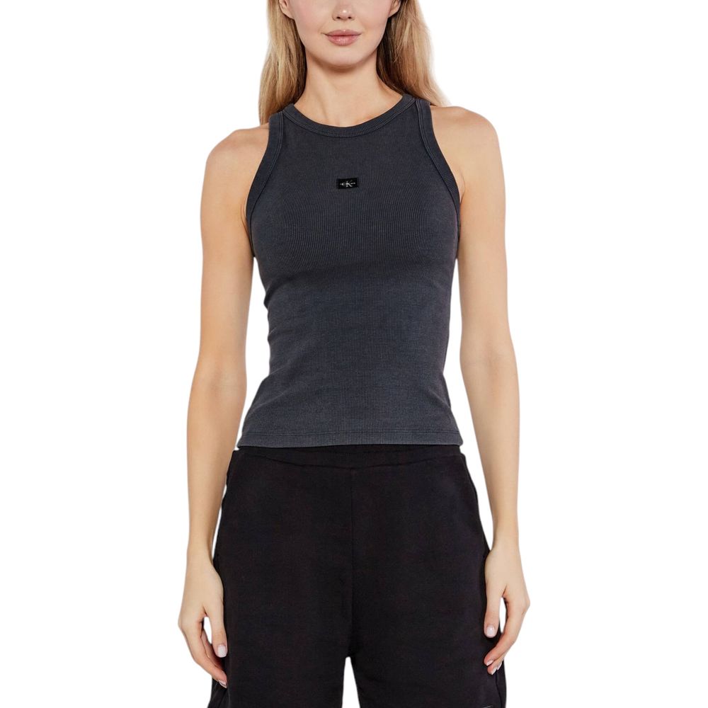Gray Recycled Cotton Tank Top Calvin Klein Jeans