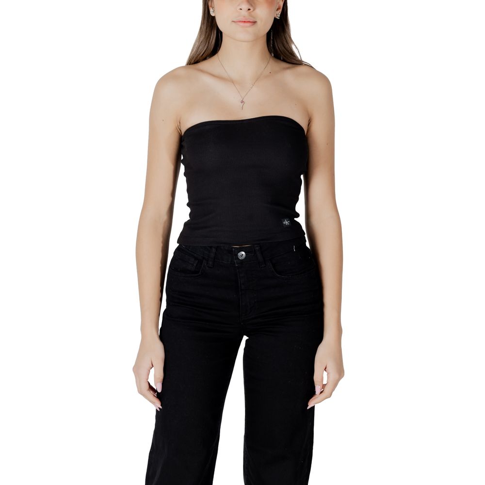 Black Recycled Cotton Top Calvin Klein Jeans