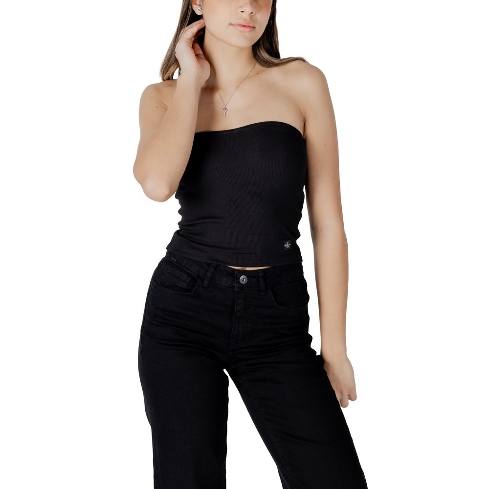 Black Recycled Cotton Top Calvin Klein Jeans