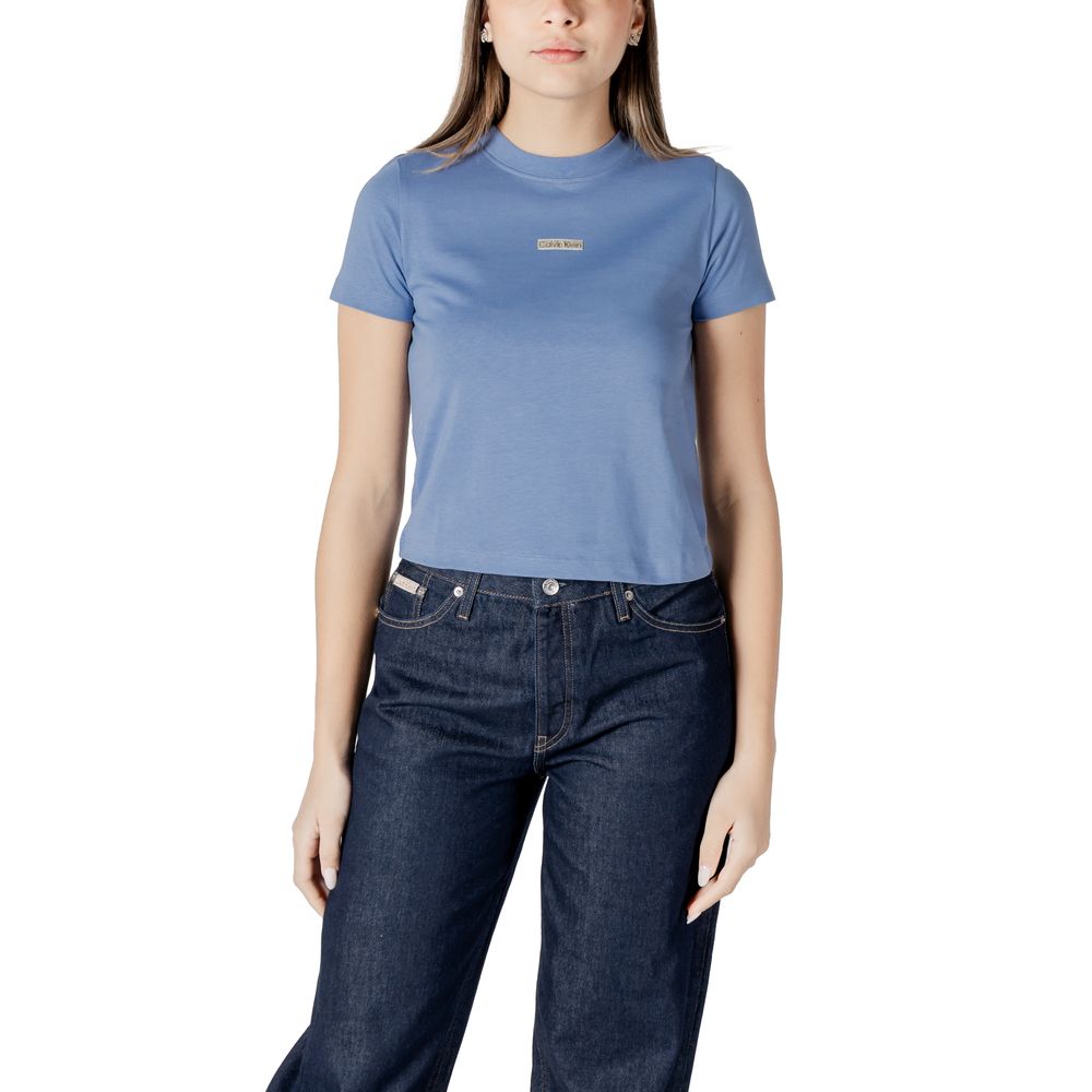 Light Blue Recycled Cotton T-Shirt Calvin Klein Jeans