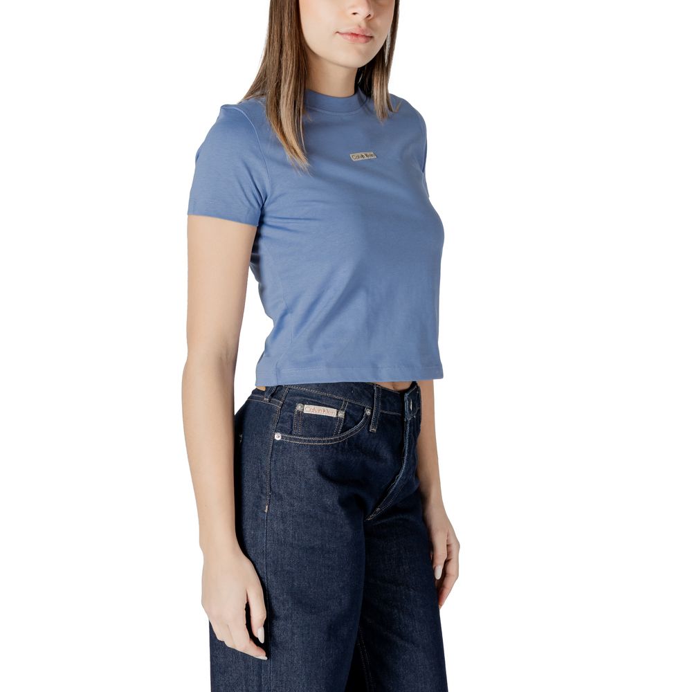 Light Blue Recycled Cotton T-Shirt Calvin Klein Jeans
