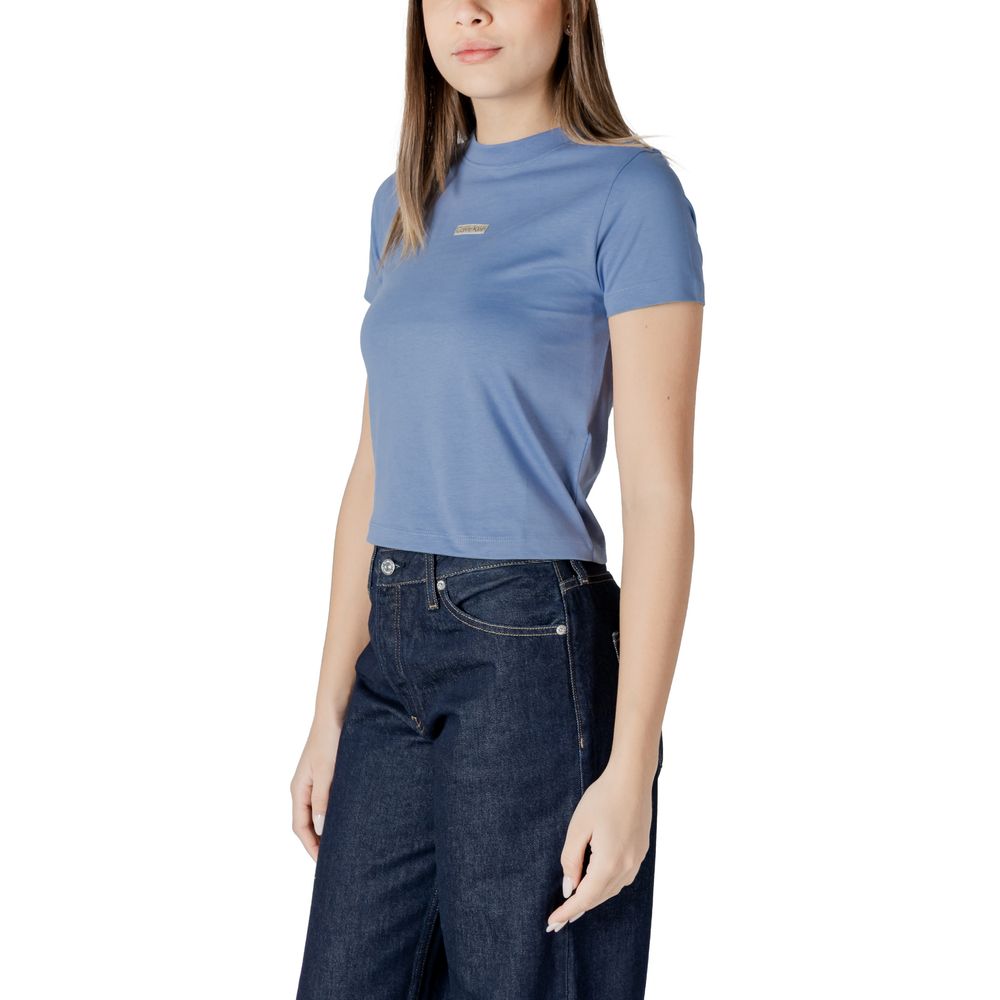 Light Blue Recycled Cotton T-Shirt Calvin Klein Jeans