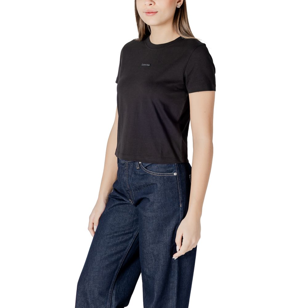 Black Recycled Cotton T-Shirt Calvin Klein Jeans