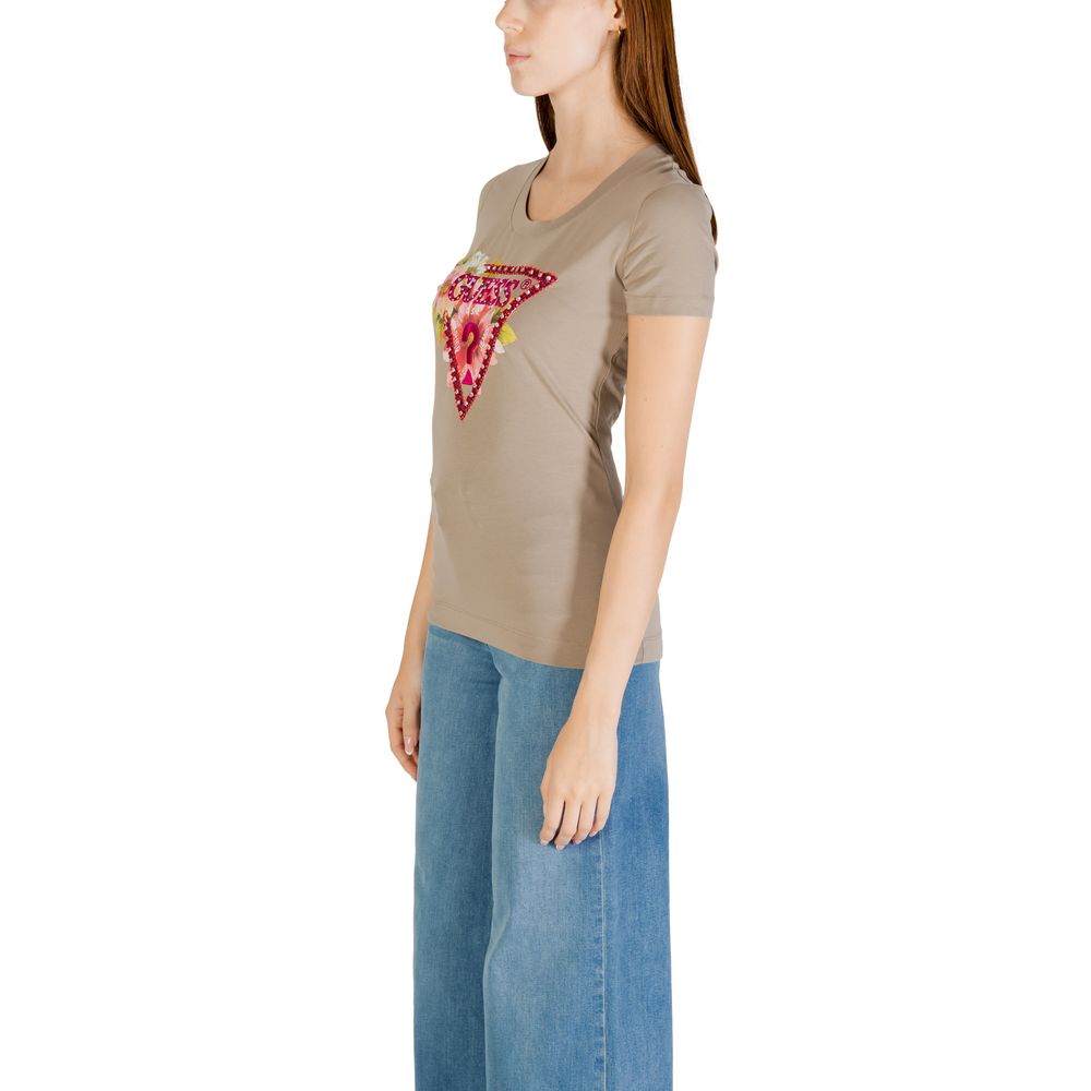 Green Cotton T-Shirt Guess