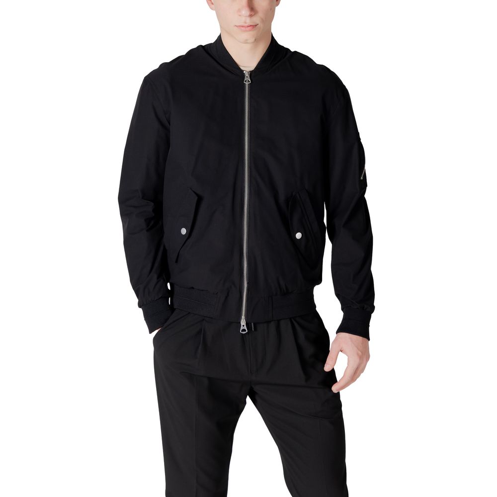 Black Polyester Jackets & Coat Antony Morato