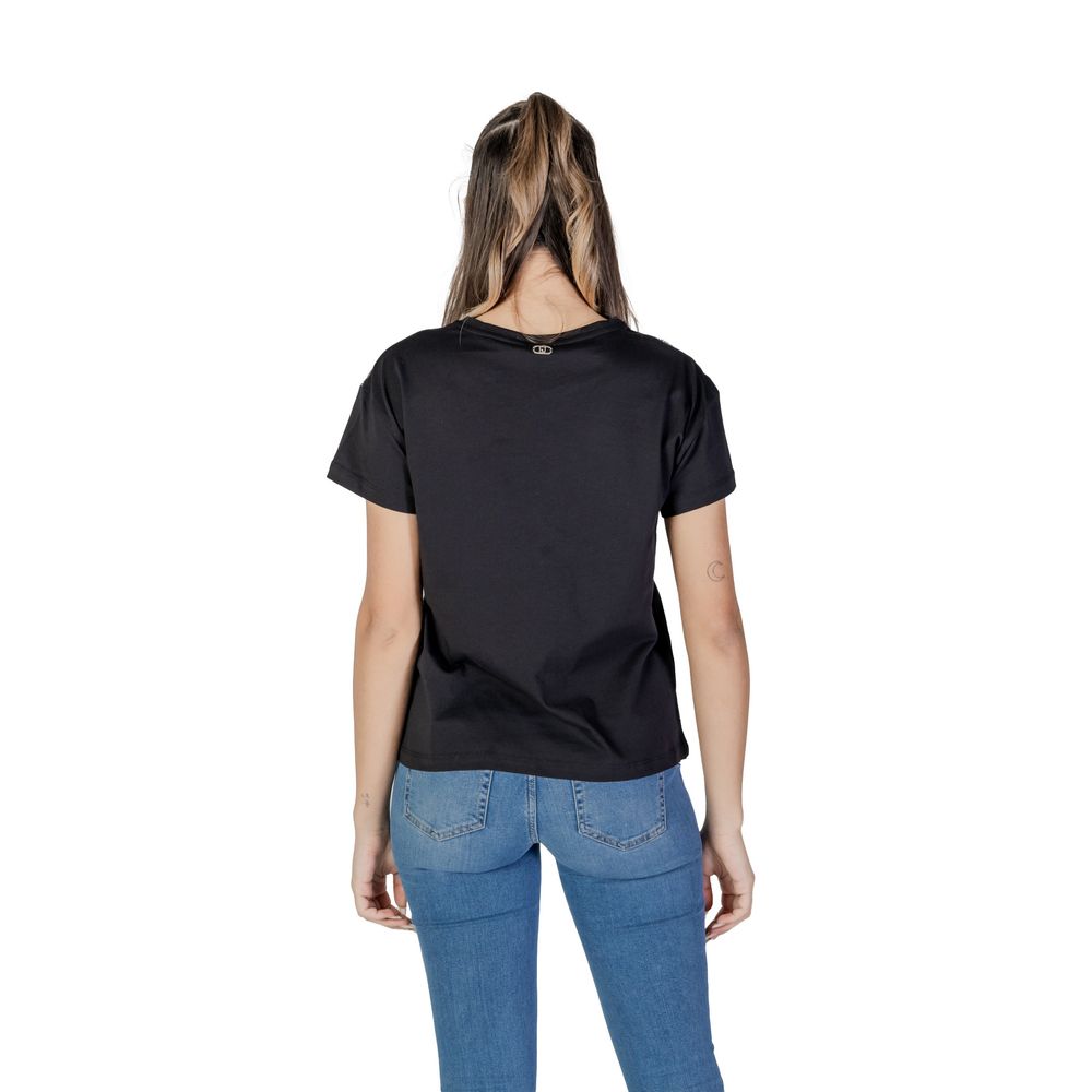 Black Cotton T-Shirt Liu Jo