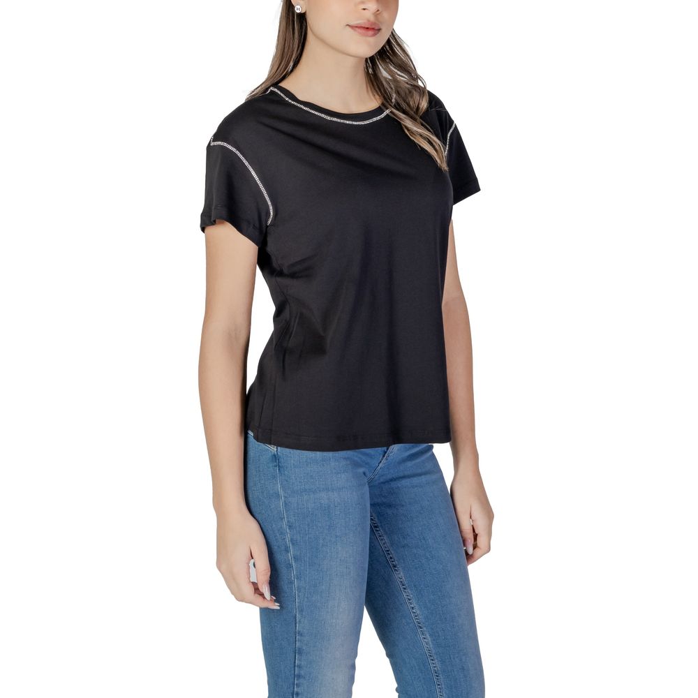 Black Cotton T-Shirt Liu Jo