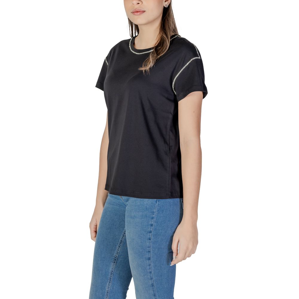 Black Cotton T-Shirt Liu Jo