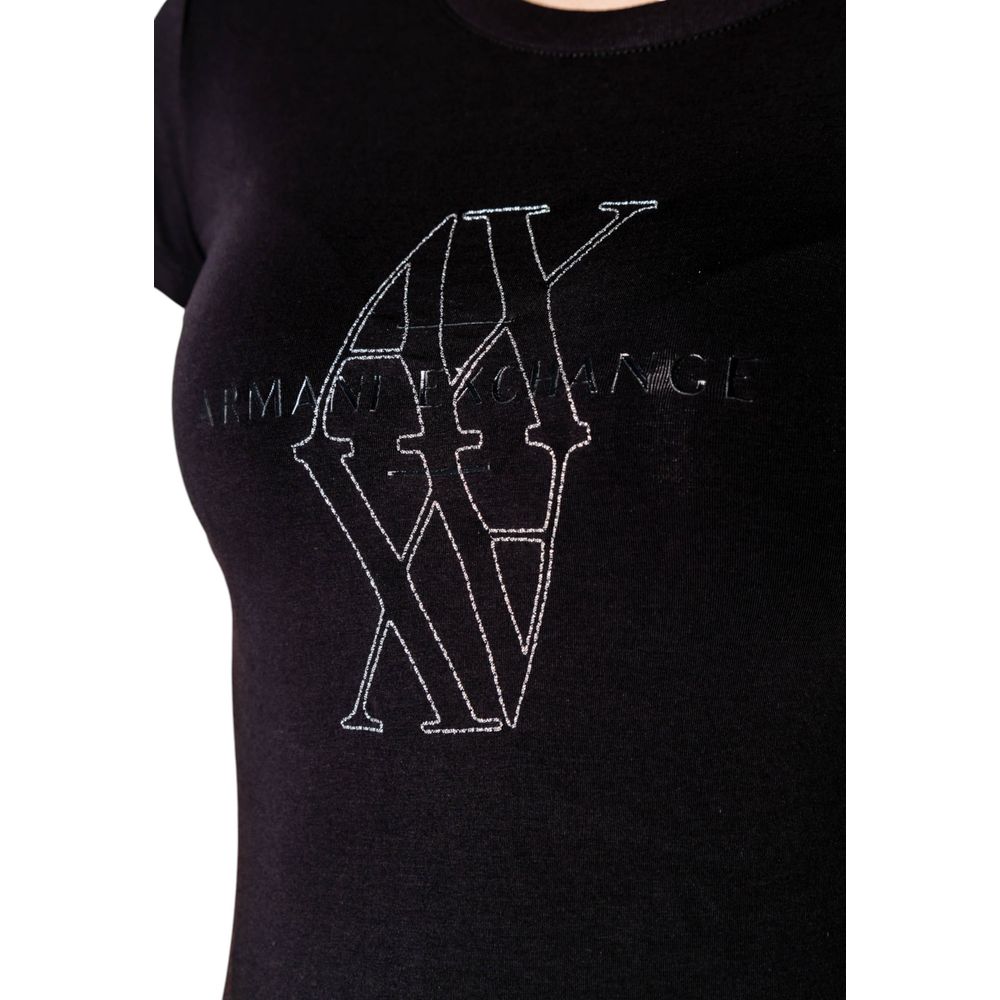 Black Cotton T-Shirt Armani Exchange