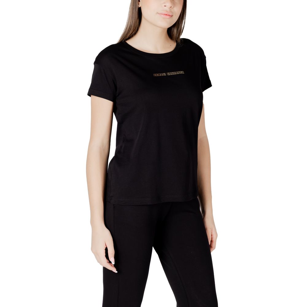 Black Cotton T-Shirt Armani Exchange