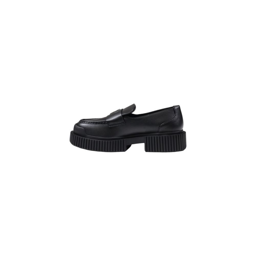 Black Leather Platform Armani Exchange