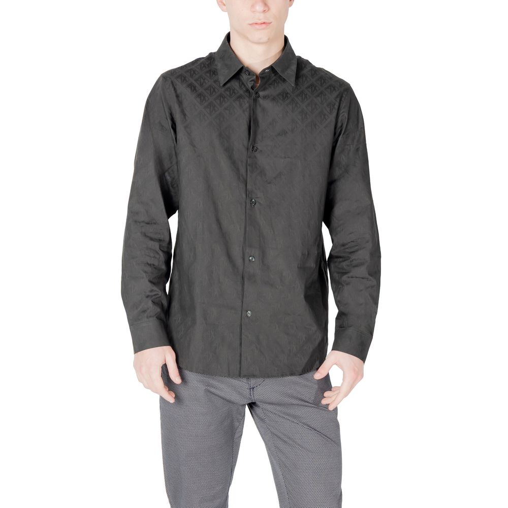 Black Cotton Shirt Armani Exchange