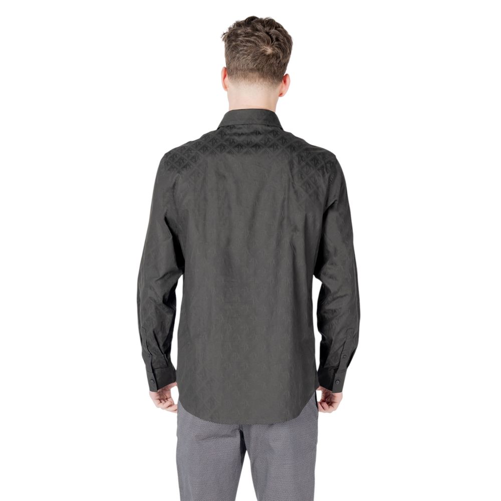 Black Cotton Shirt Armani Exchange