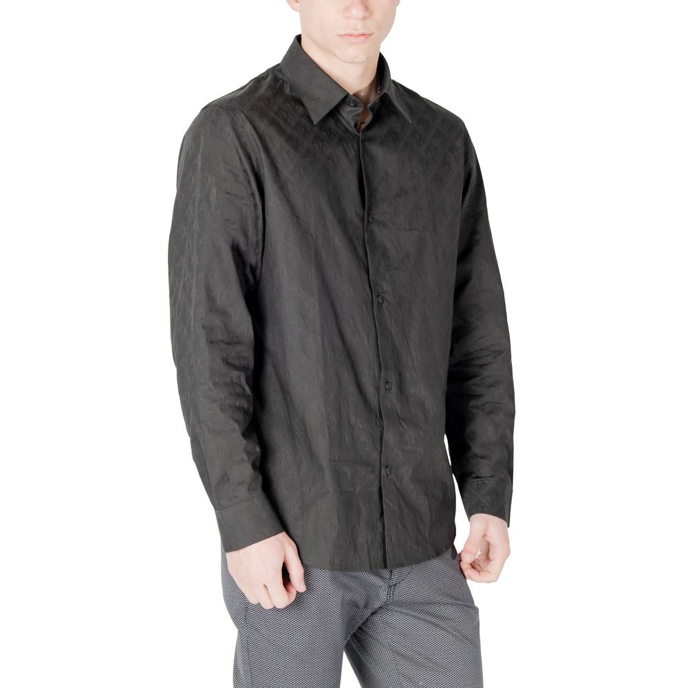 Black Cotton Shirt Armani Exchange