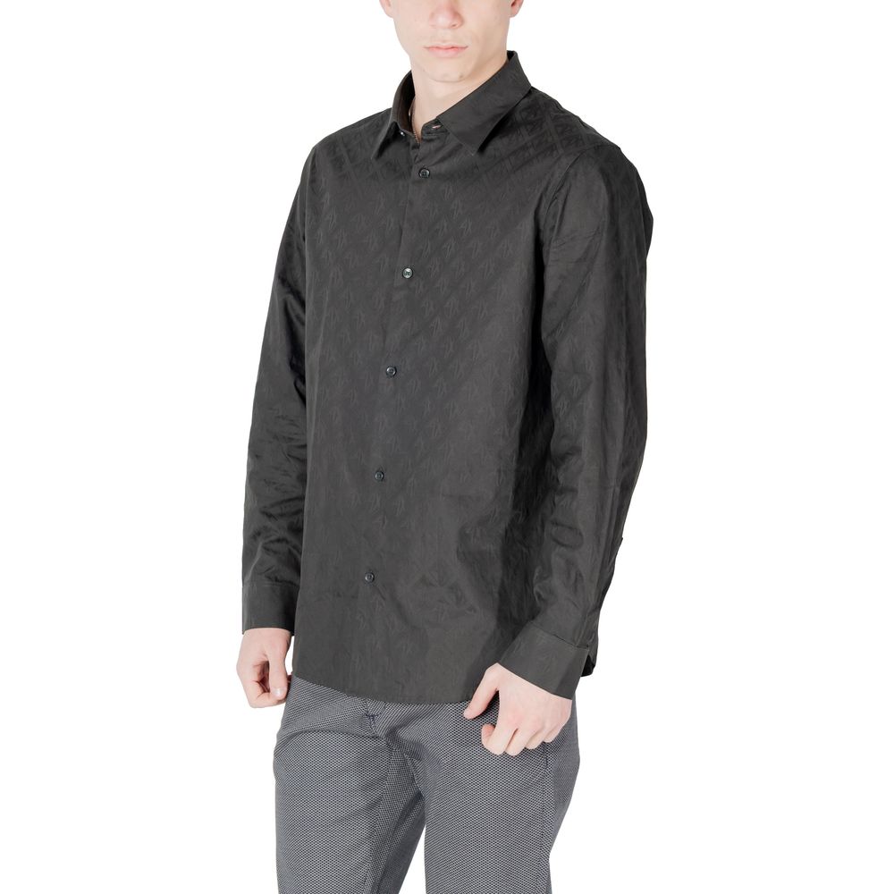 Black Cotton Shirt Armani Exchange