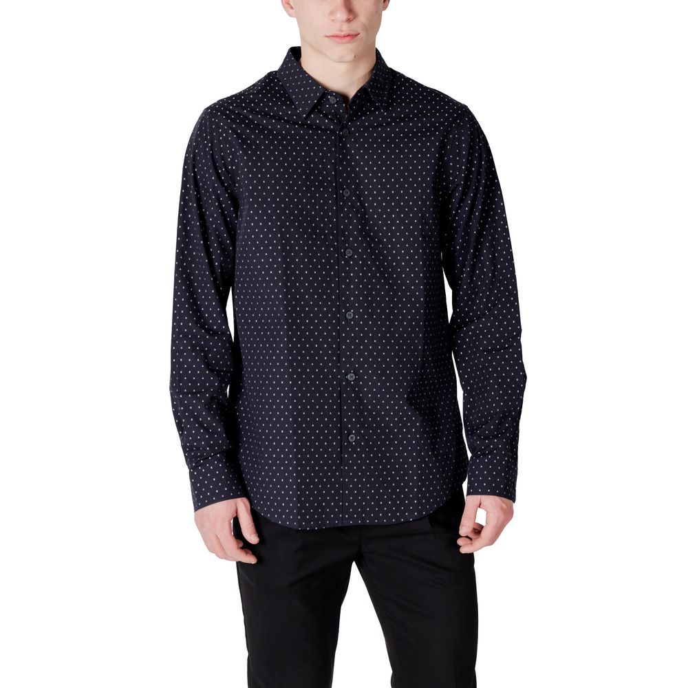Blue Cotton Shirt Armani Exchange