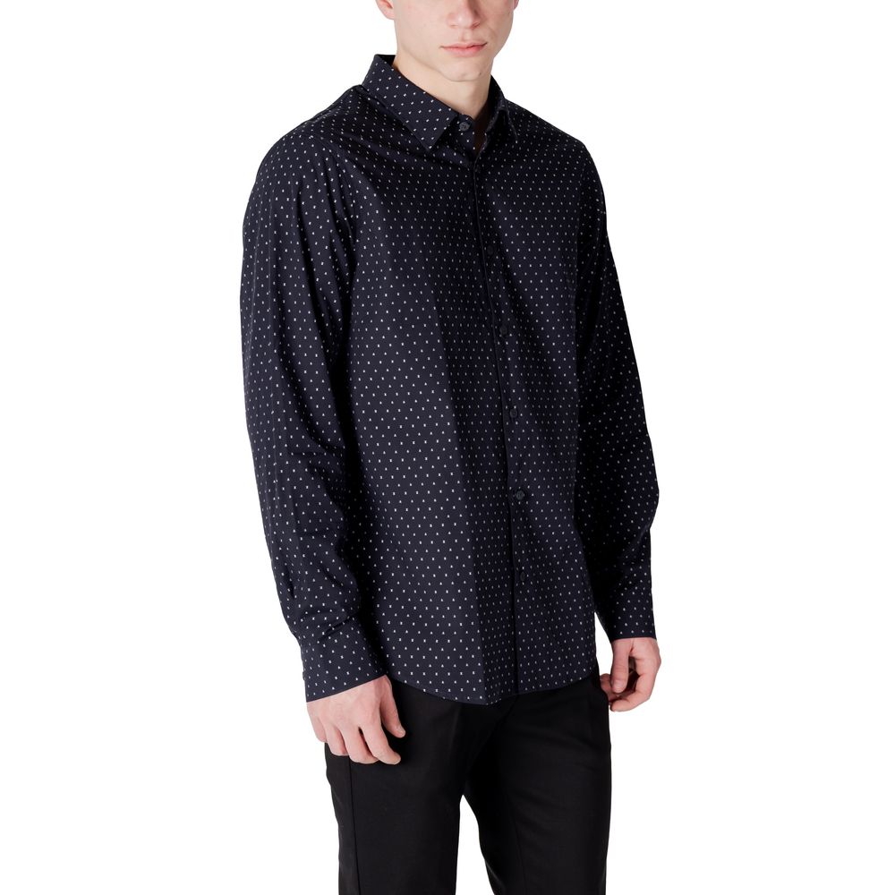 Blue Cotton Shirt Armani Exchange