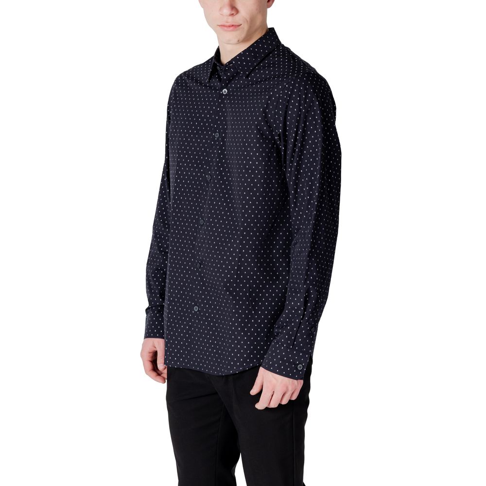 Blue Cotton Shirt Armani Exchange