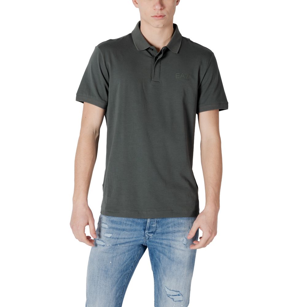 Green Cotton Polo Shirt EA7 Emporio Armani