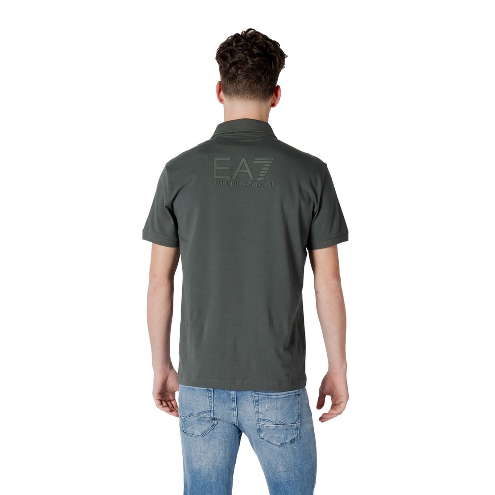 Green Cotton Polo Shirt EA7 Emporio Armani