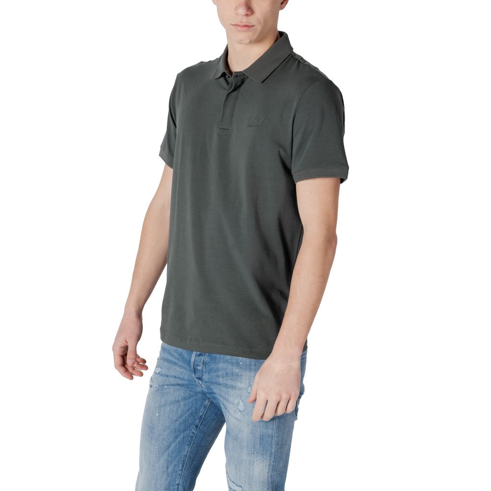 Green Cotton Polo Shirt EA7 Emporio Armani