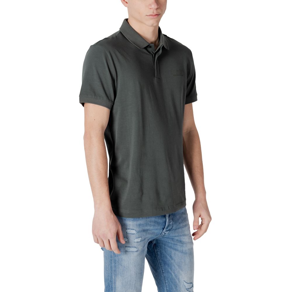 Green Cotton Polo Shirt EA7 Emporio Armani