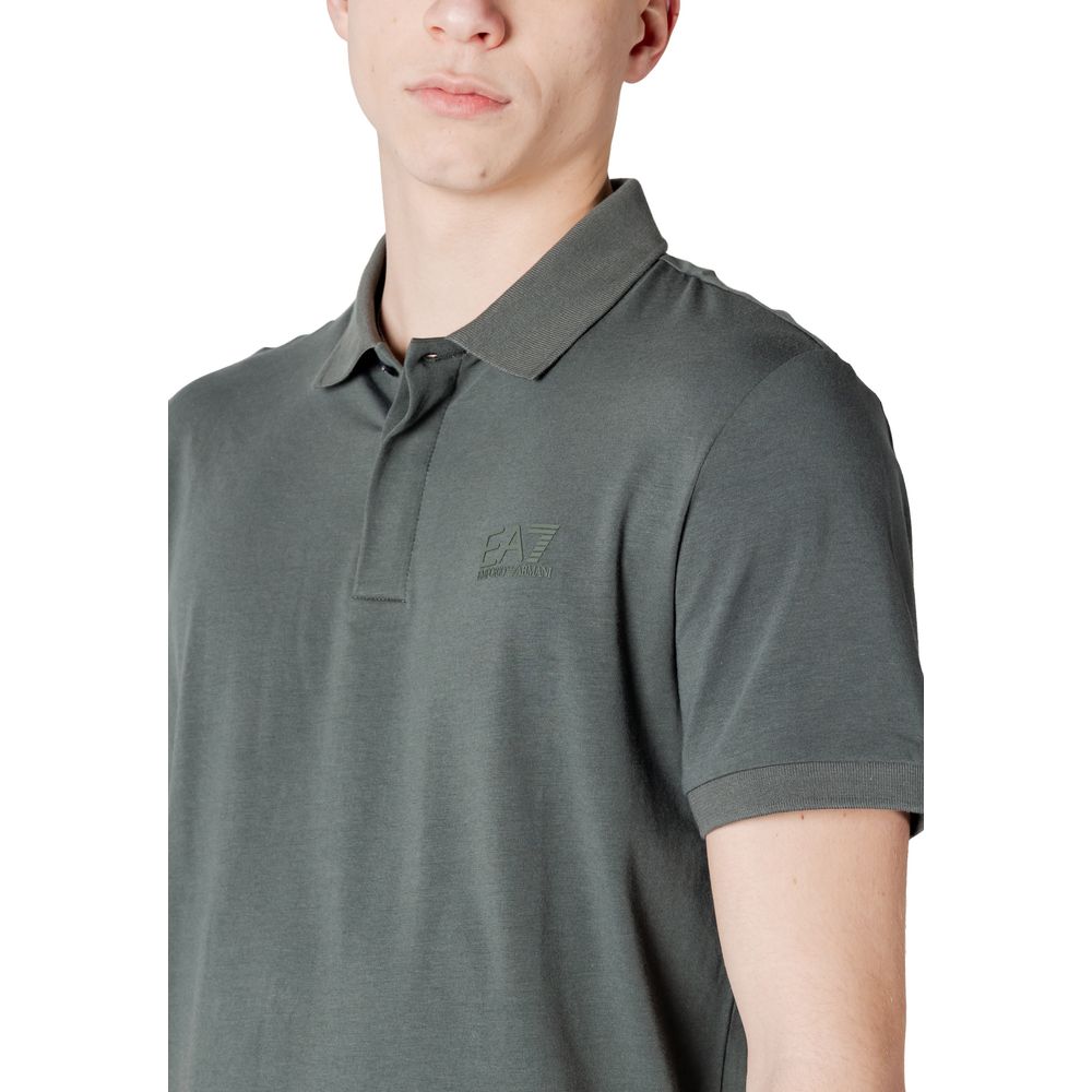 Green Cotton Polo Shirt EA7 Emporio Armani