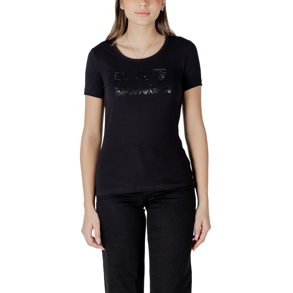 Black Cotton T-Shirt EA7 Emporio Armani