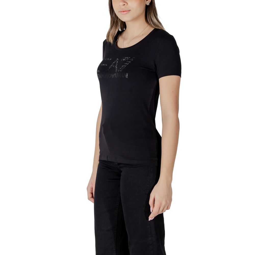 Black Cotton T-Shirt EA7 Emporio Armani