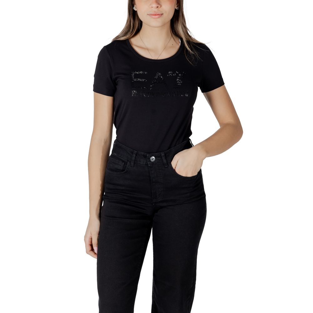 Black Cotton T-Shirt EA7 Emporio Armani