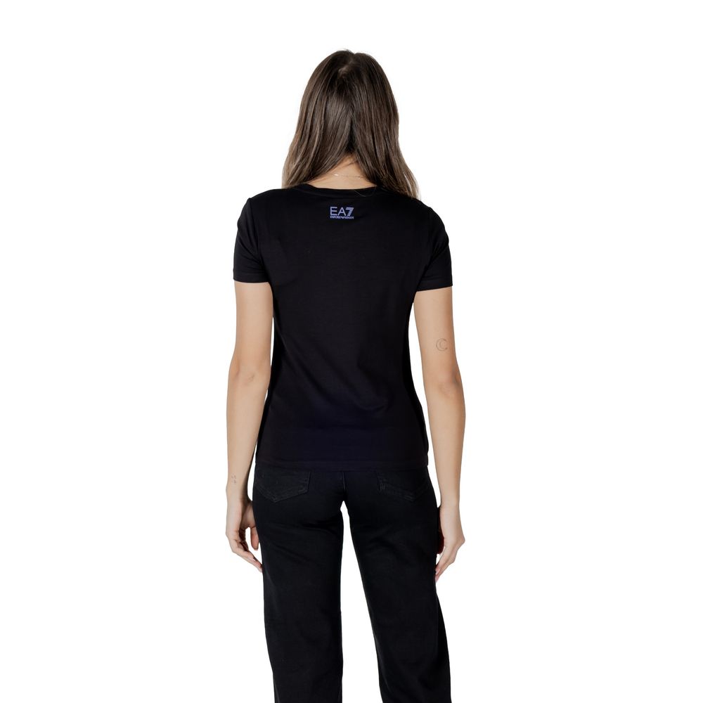 Black Cotton T-Shirt EA7 Emporio Armani