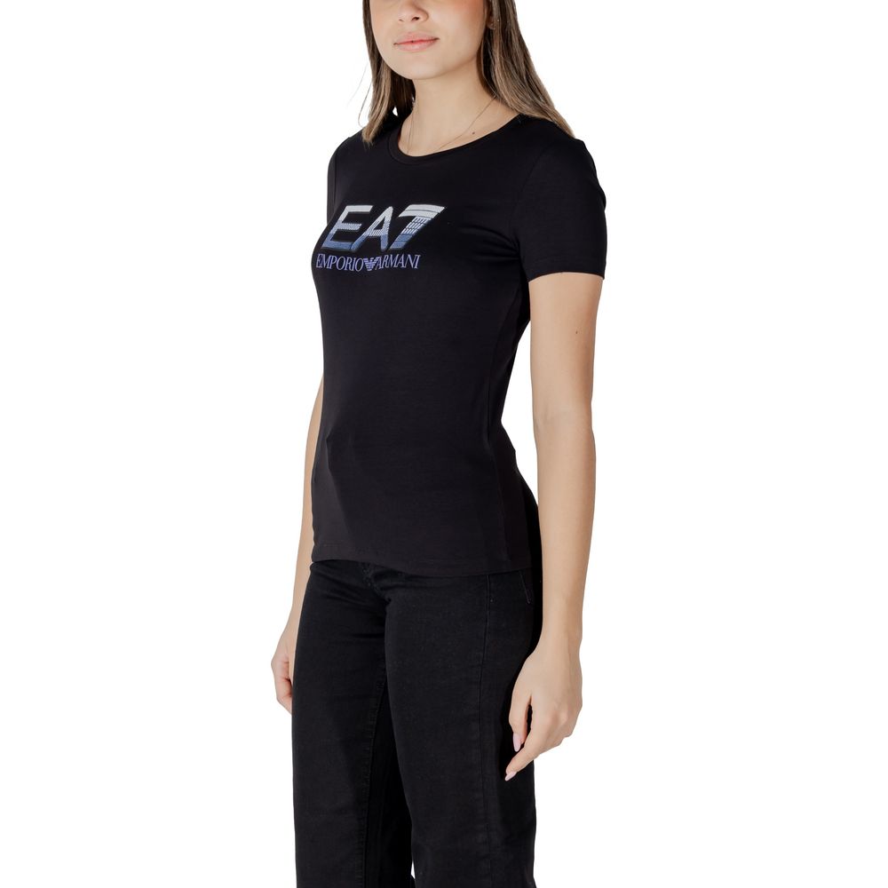 Black Cotton T-Shirt EA7 Emporio Armani