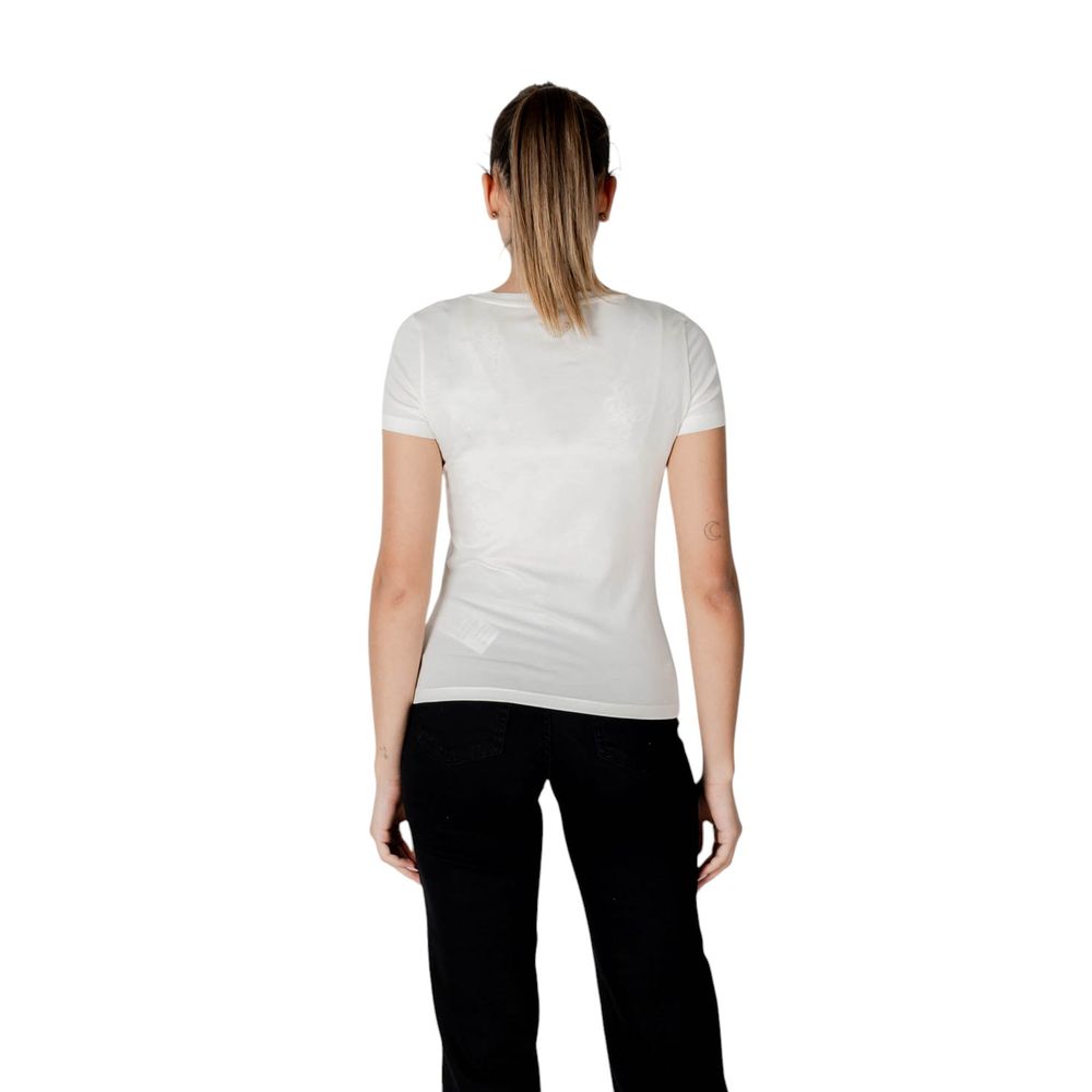 Cream Modal T-Shirt EA7 Emporio Armani