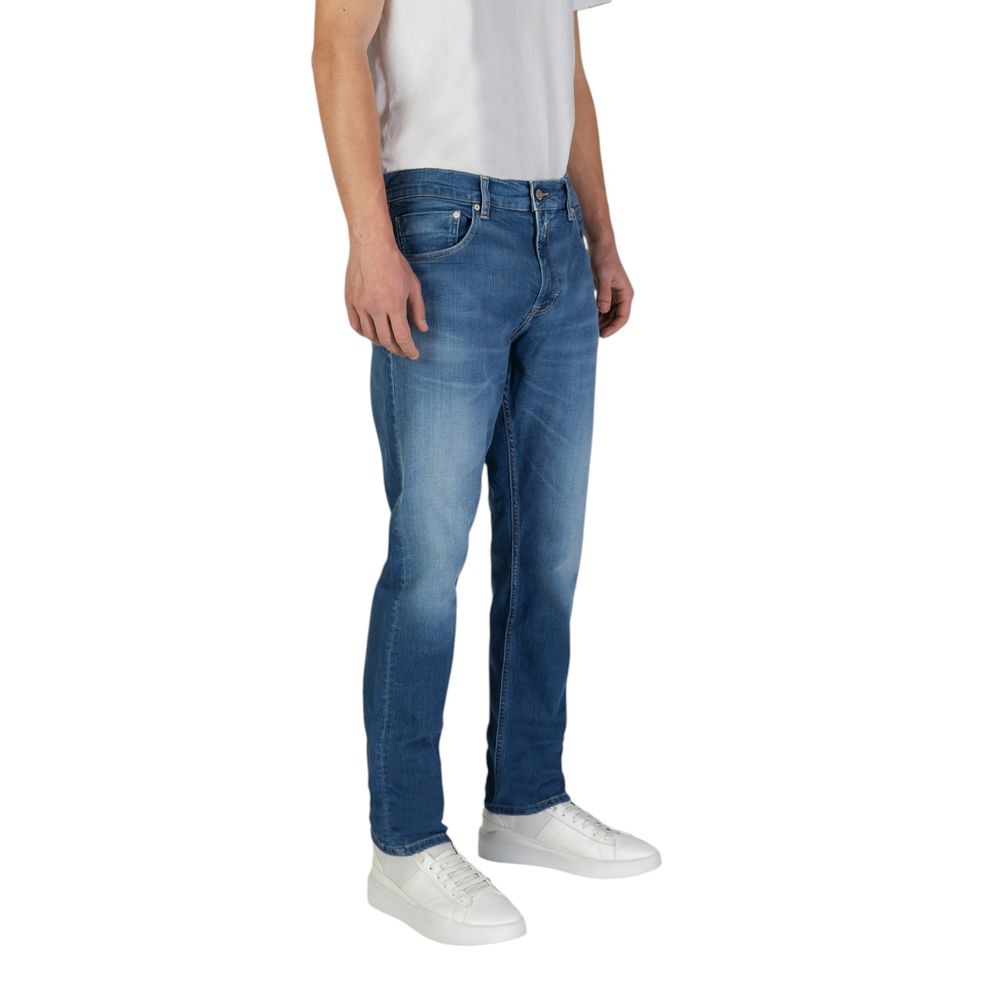 Blue Cotton Slim Fit Jean Replay