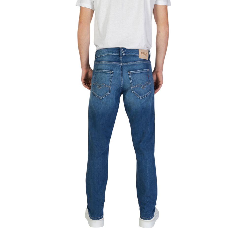 Blue Cotton Slim Fit Jean Replay