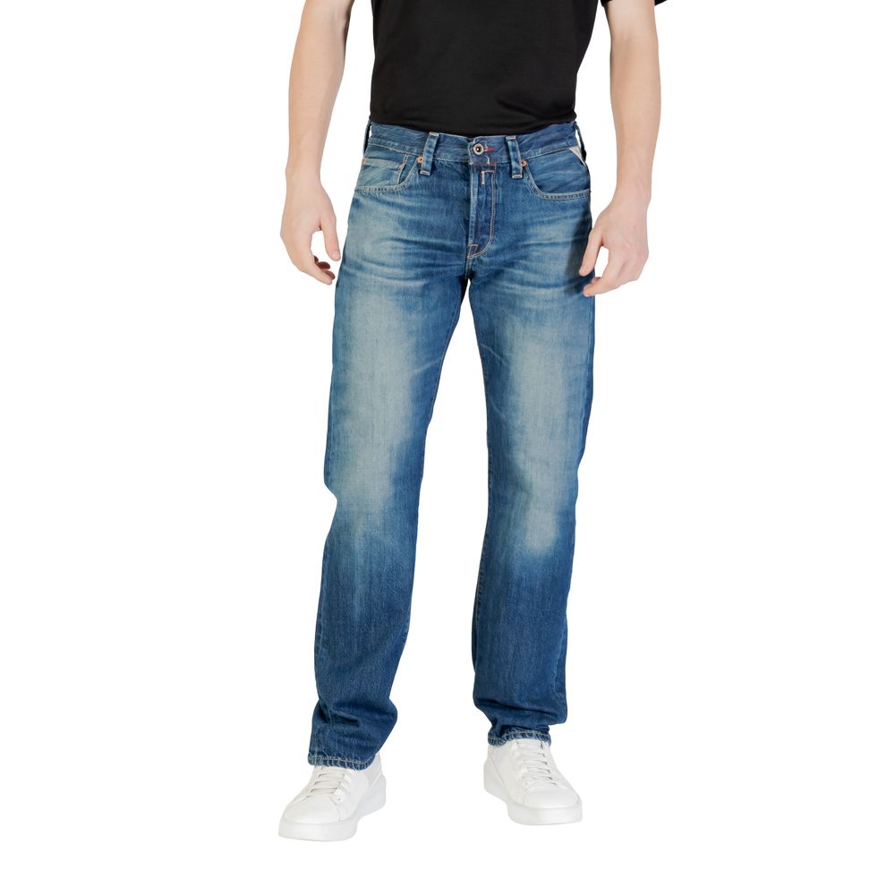 Blue Cotton Relaxed Fit Jean Replay