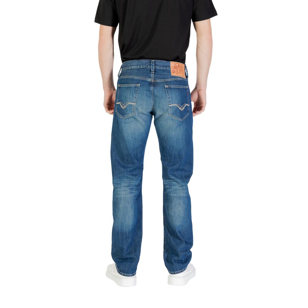 Blue Cotton Relaxed Fit Jean Replay