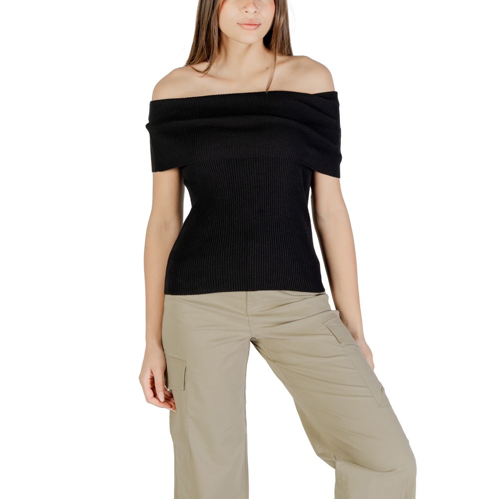 Black Polyester Sweater Only