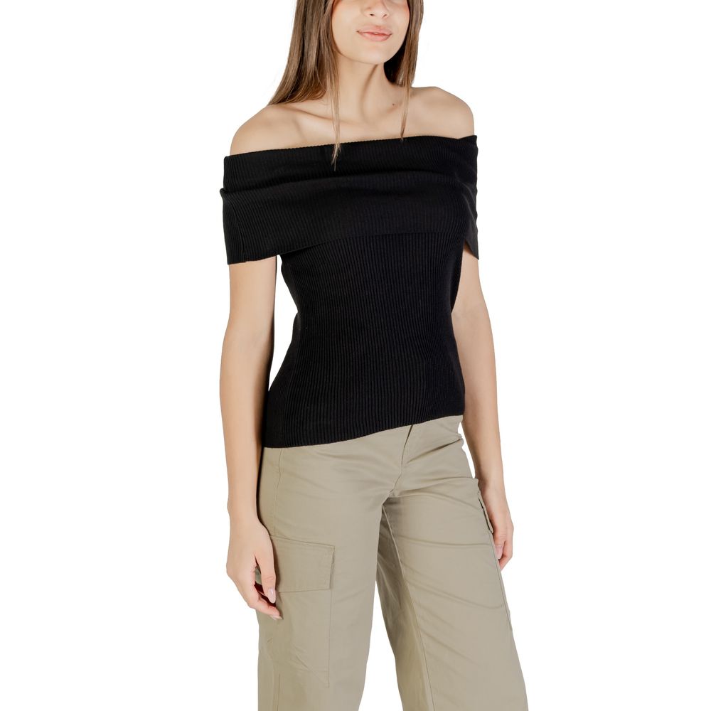 Black Polyester Sweater Only