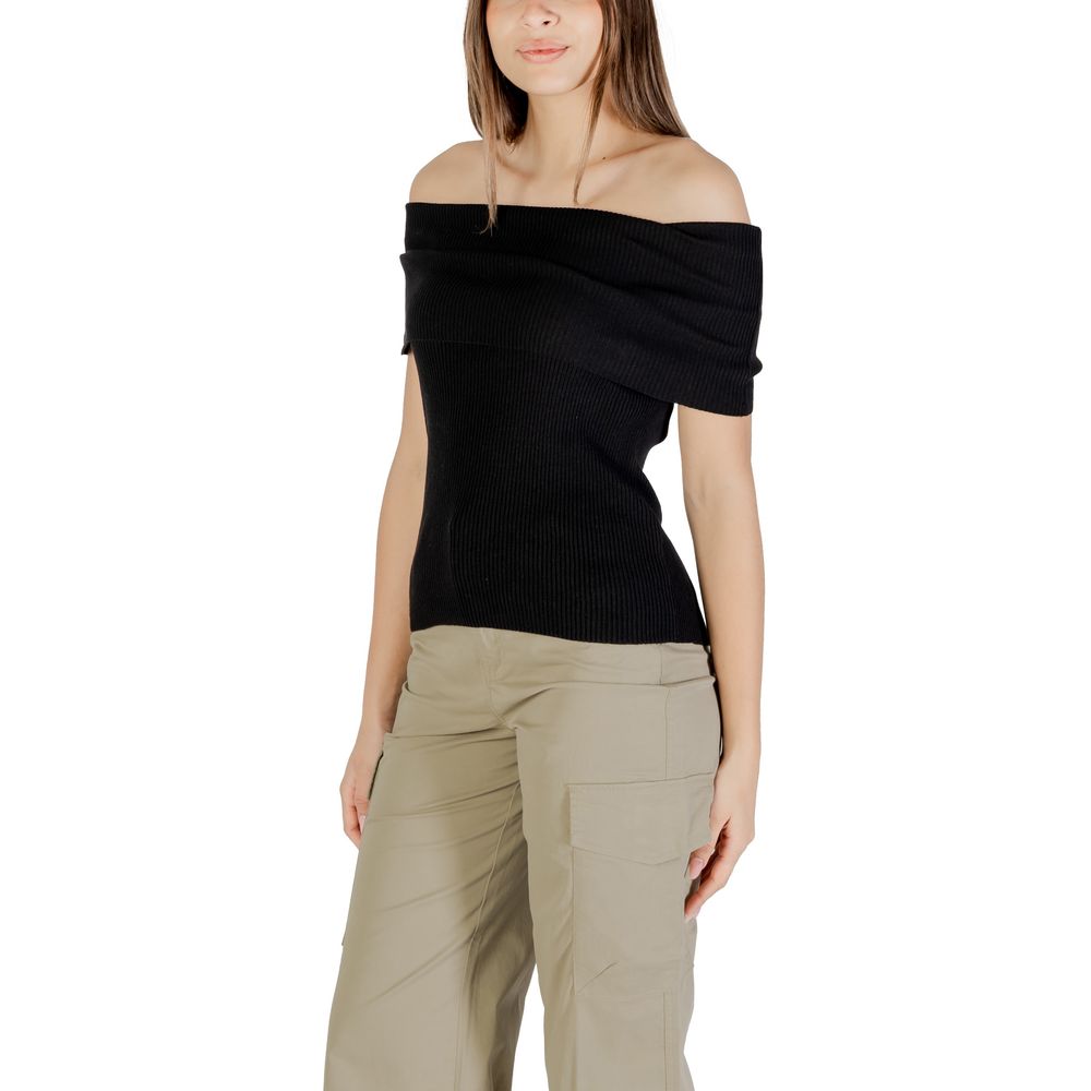 Black Polyester Sweater Only