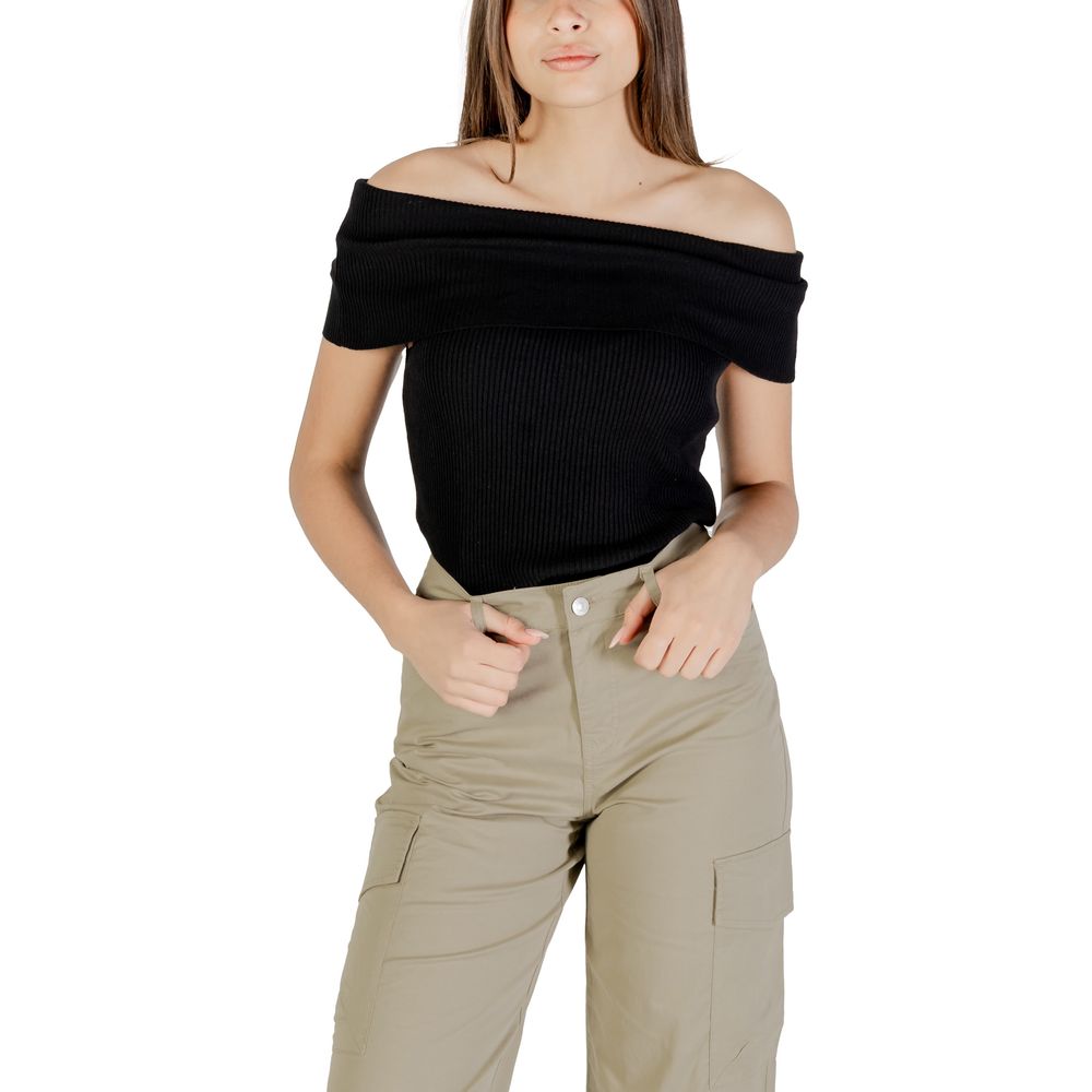 Black Polyester Sweater Only