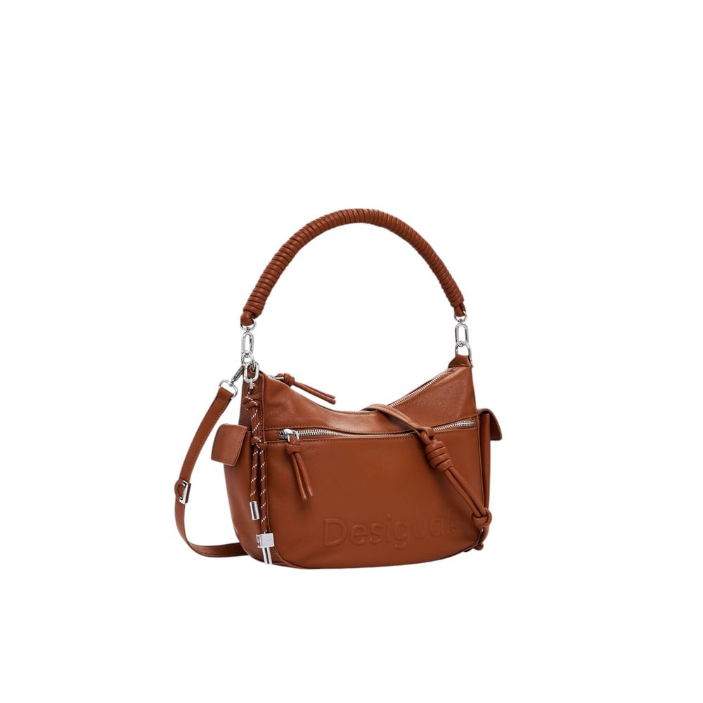 Brown Polyethylene Handbag Desigual