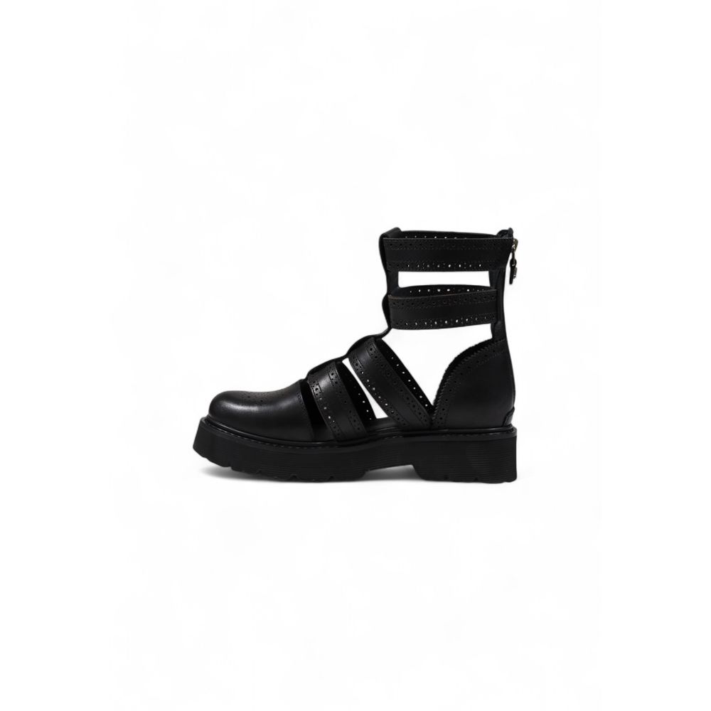 Black Leather Sandal Cult