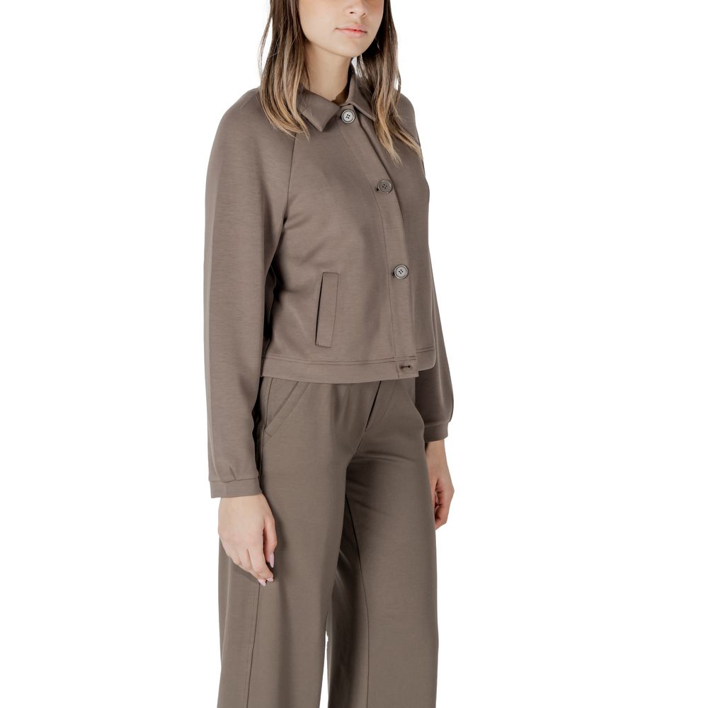 Brown Modal Jackets & Coat Street One