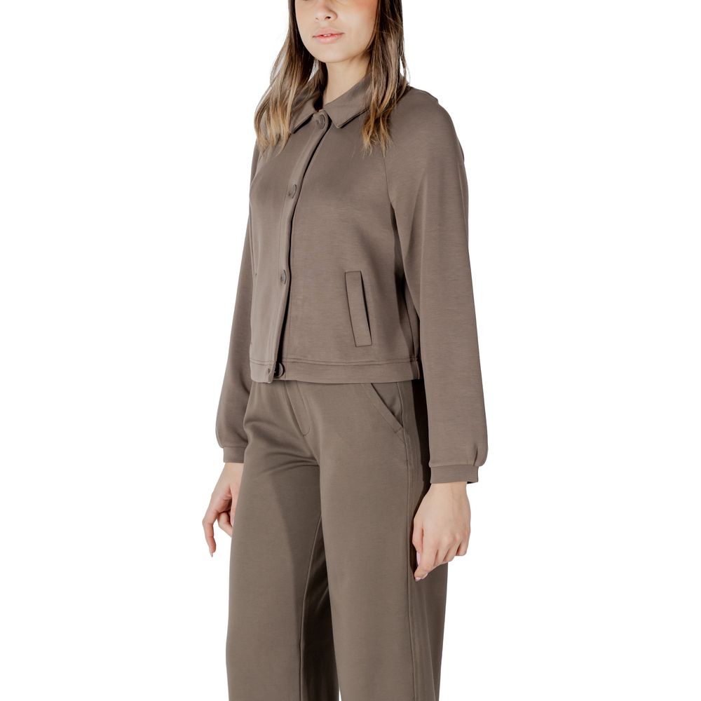 Brown Modal Jackets & Coat Street One