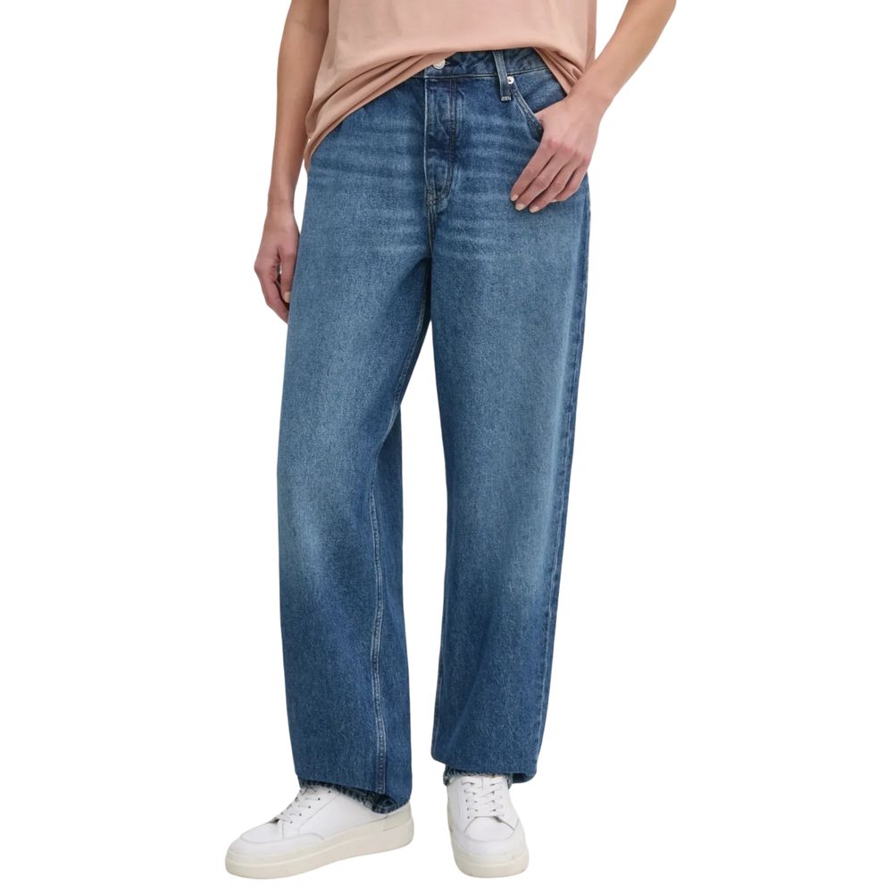 Blue Cotton Mom Jean Calvin Klein Jeans