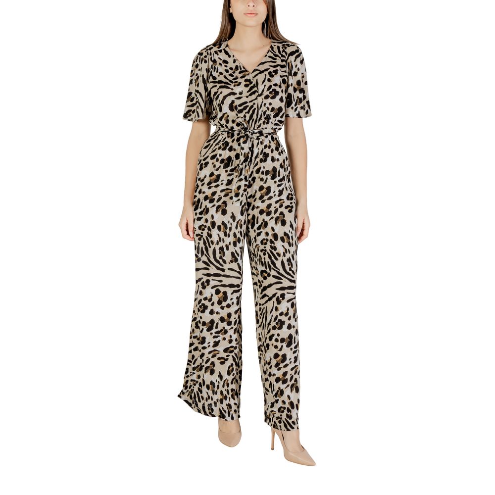 Beige Viscose Jumpsuit ICHI