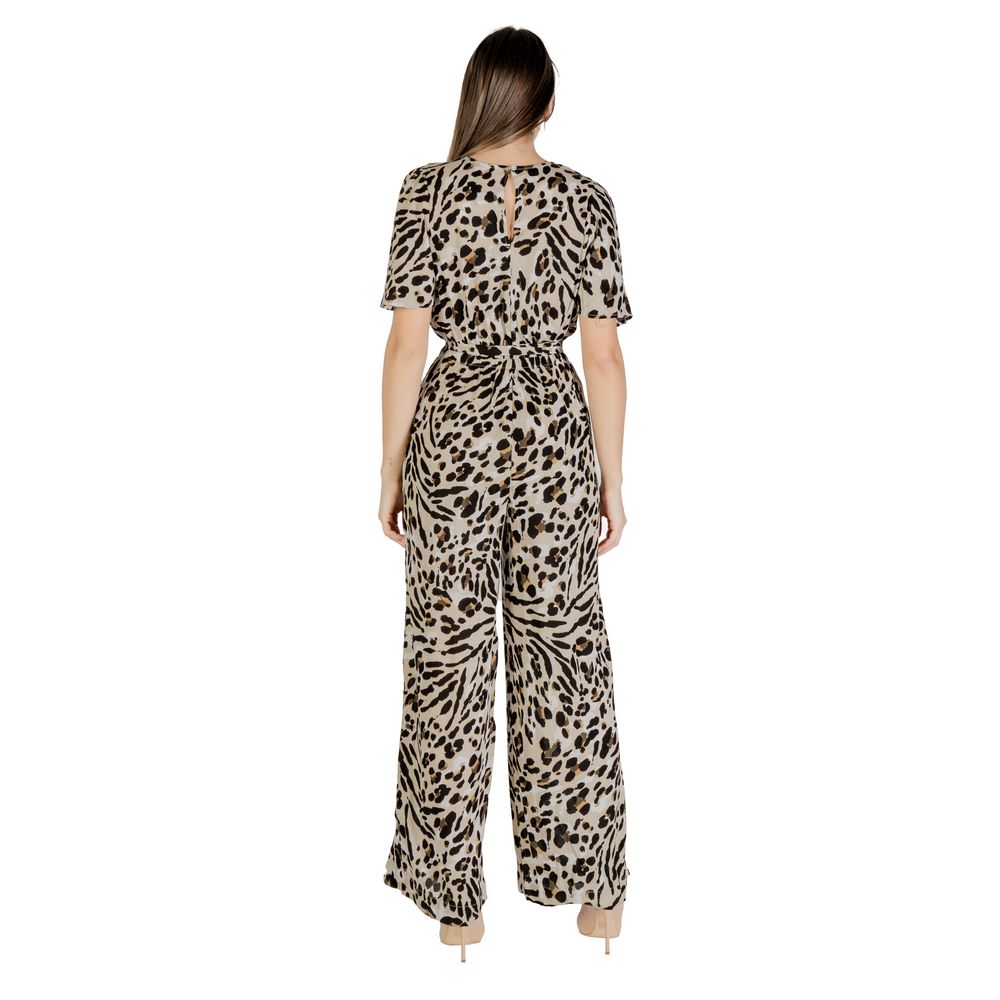 Beige Viscose Jumpsuit ICHI