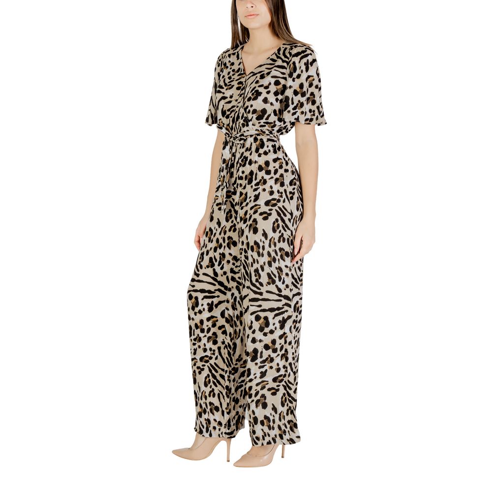 Beige Viscose Jumpsuit ICHI