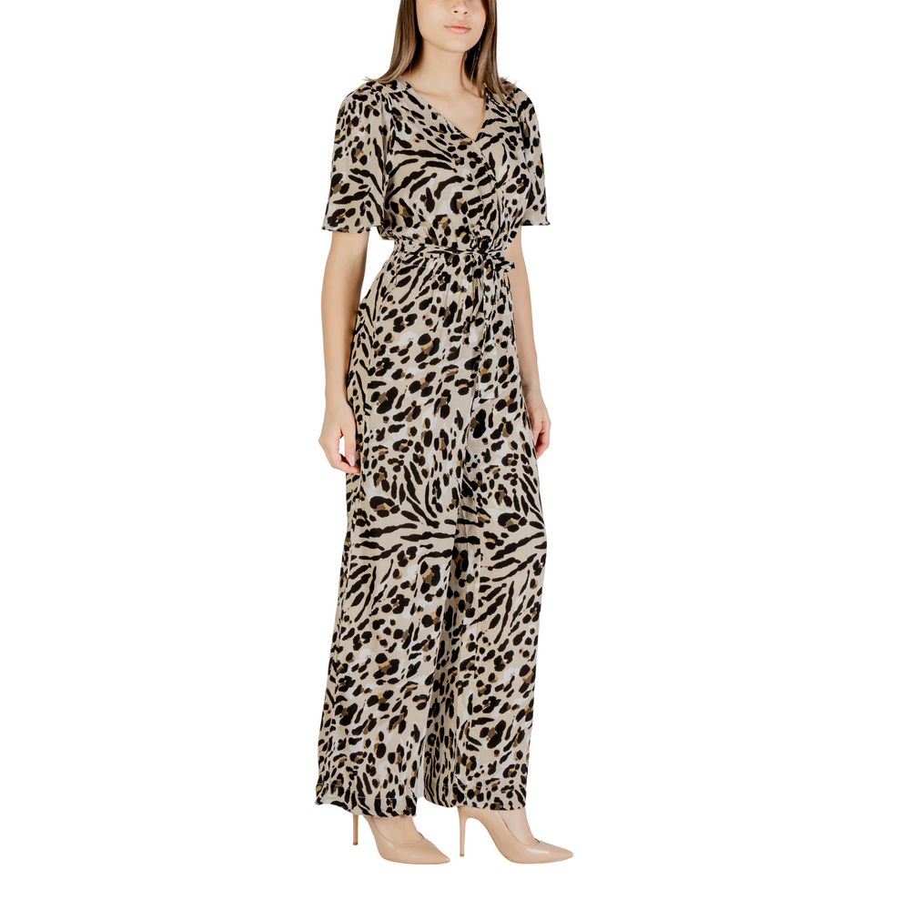 Beige Viscose Jumpsuit ICHI